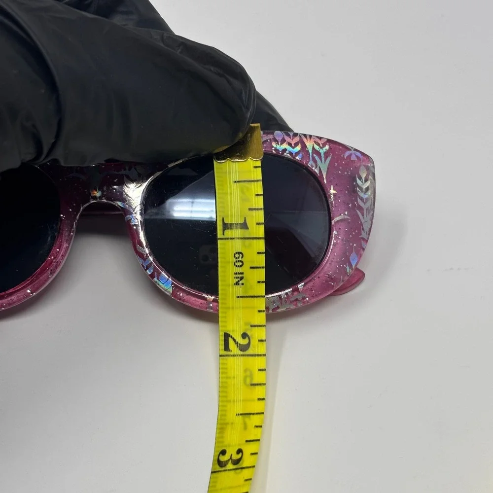 Disney Frozen Sunglasses Girls Pink Glitter Anna Elsa Snowflake Y2K‎ Kidcore